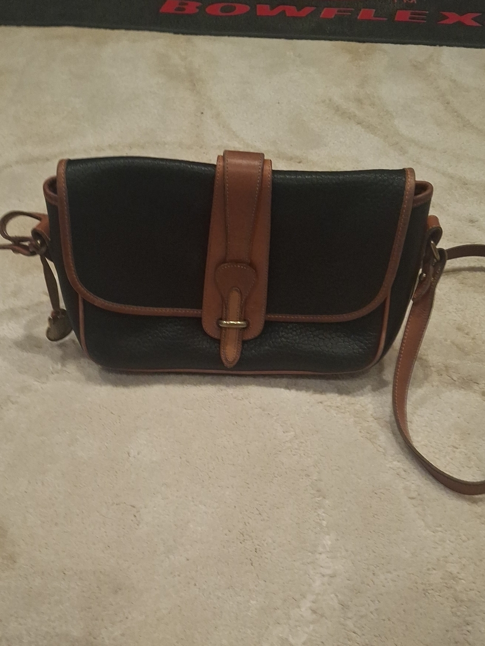 Dooney & Bourke Black and Brown Leather Crossbody